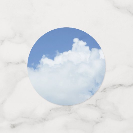 Fluffy White Clouds Konfetti (Klein Vorderseite)