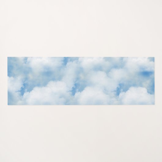 Fluffy White Clouds Yogamatte (Rückseite (Horizontal))