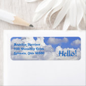 FLÜFFY WHITE CLOUUES IN BLUE SKY RÜCKSENDEADRESSE (Insitu)