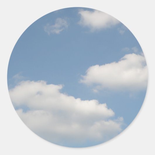 Fluffy White Cumulus Clouds Stickers (Vorderseite)