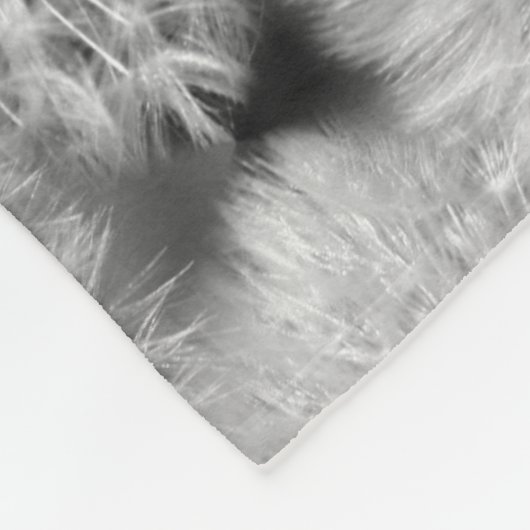 Fluffy White Dandelion Blume Nattern Muster Fleecedecke (Ecke)