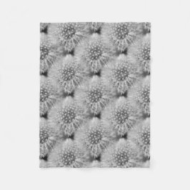 Fluffy White Dandelion Blume Nattern Muster Fleecedecke