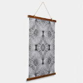 Fluffy White Dandelions Abstract Nature Pattern  Wandteppich Mit Holzrahmen (Gewinkelt)