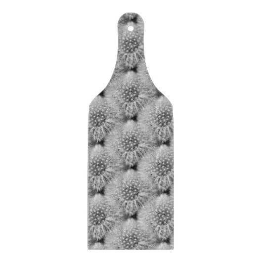Fluffy White Dandelions Nattern Muster Schneidebrett (Vorderseite)