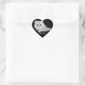 Fluffy White Kitten Heart Stickers (Tasche)