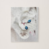 Fluffy White Kitty Game Puzzle (Vertikal)