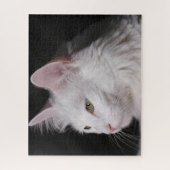 Fluffy White Maine Coon Cat Puzzle (Vertikal)