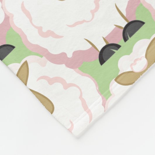 Fluffy White Sheep Fleecedecke (Ecke)