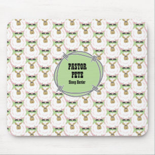 Fluffy White Sheep Mousepad