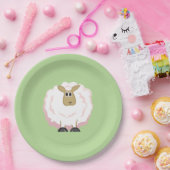 Fluffy White Sheep Pappteller (Party)