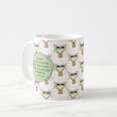 Fluffy White Sheep Pattern Kaffeetasse (Vorderseite Links)