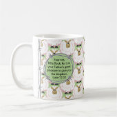 Fluffy White Sheep Pattern Kaffeetasse (Links)