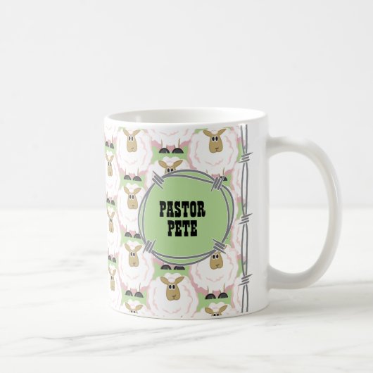 Fluffy White Sheep Pattern Kaffeetasse (Rechts)