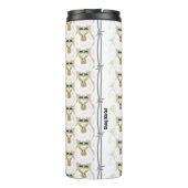 Fluffy White Sheep Pattern Thermosbecher (Rückseite)