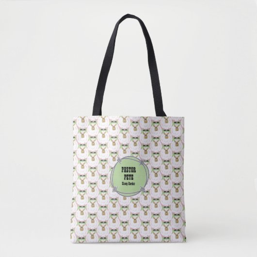 Fluffy White Sheep Tasche (Vorderseite)