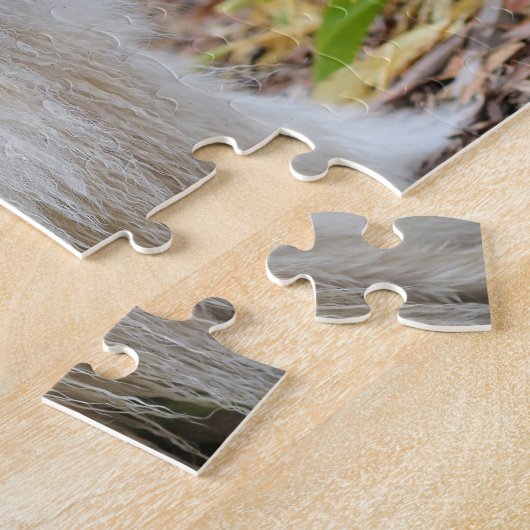 Fluffy White Spitz Welpenhund Puzzle (Seite)