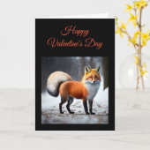 Fluffy Wild Fox Faltenkarte Karte (Gelbe Blume)