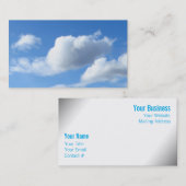 Fluffy Wolken in einem blauen Himmel Visitenkarte (Vorne/Hinten)