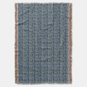 Fluffy Woven Graphic Strings Blue Decke (Vorderseite Vertikal)