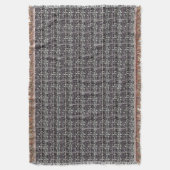 Fluffy Woven Graphic Strings Gray Decke (Vorderseite Vertikal)