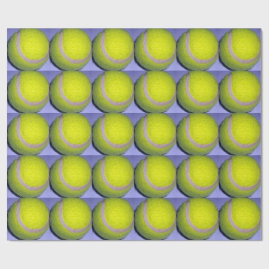 Fluffy Yellow Tennis ball, Geschenkpapier (Flach)