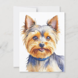 Fluffy Yorkshire Terrier Soft und Gentle Dog Art Postkarte