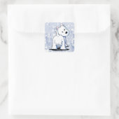 Fluffybutt Westie Stickers (Tasche)