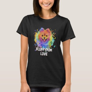 Fluffypom Liebe Spitz Spaß Pom Pom Animal Puff T-Shirt