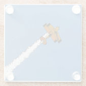 Flug 1 Küste Glasuntersetzer (Rückseite)