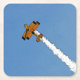 Flug 1 Küsten-Quadrat-Papier-Untersetzer Rechteckiger Pappuntersetzer