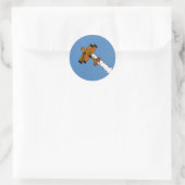 Flug 1 stkcna runder aufkleber (Tasche)