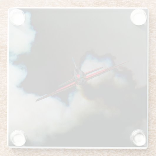 Flug 3 Küste Glasuntersetzer (Rückseite)