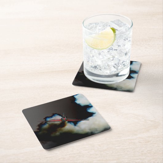 Flug 3 Küste Rechteckiger Pappuntersetzer (Vor Ort)