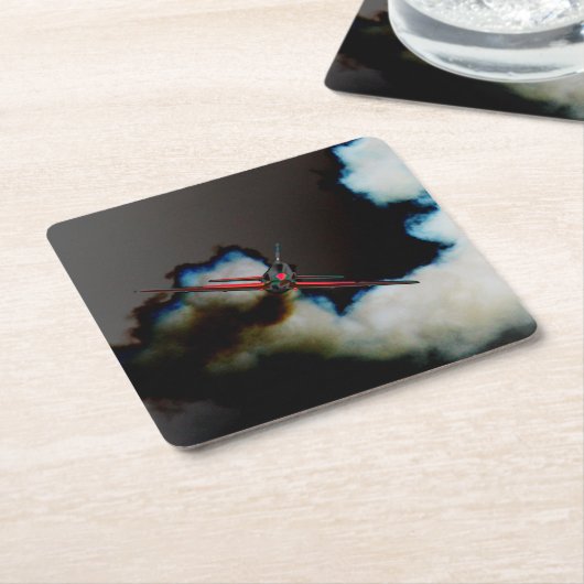 Flug 3 Küstenercnm Rechteckiger Pappuntersetzer (angewinkelt)