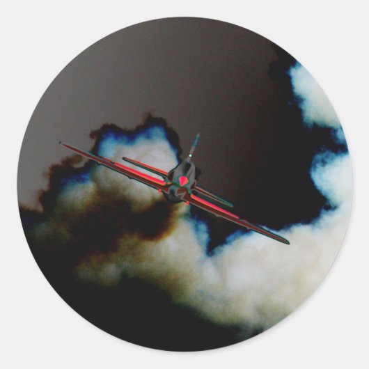 Flug 3 stkcna runder aufkleber (Vorderseite)