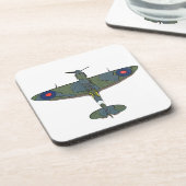 Flug 5 Kunststoff-Untersetzer mit Kork Getränkeuntersetzer (Linke Seite)