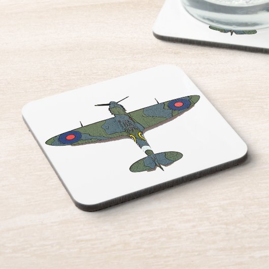 Flug 5 Kunststoff-Untersetzer mit Kork Getränkeuntersetzer (Linke Seite)