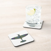 Flug 5 Kunststoff-Untersetzer mit Kork Getränkeuntersetzer (Rechte Seite)