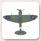 Flug 5 Kunststoff-Untersetzer mit Kork Getränkeuntersetzer (Vorderseite)