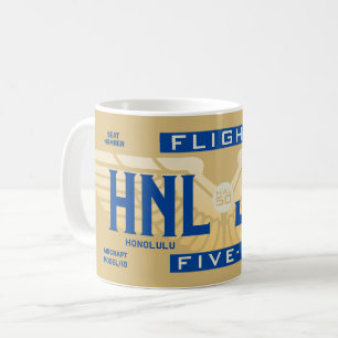 Flug 5-O (HAL50) HNL bis JFK Kaffeetasse