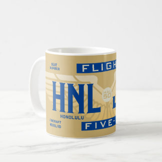 Flug 5-O (HAL50) HNL nach JFK Kaffeetasse