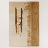 Flug 85 Orville Wright Bi-Flugzeug C 1904 Sepia Puzzle (Vertikal)