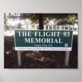 Flug 93 Memorial Sign Poster (Vorne)