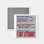 Flug Attendant Magnet (Vorderseite/Rückseite)