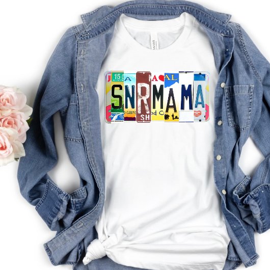 Flug Attendant Secret Language Senior Mama T-Shirt