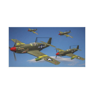 Flug der A-36 Apache Sturzbomber Leinwanddruck