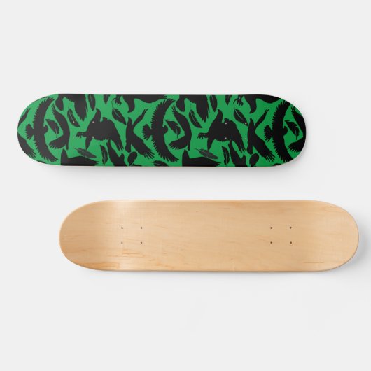 Flug der Adler schwarz.w Green BG Skateboard (Horizontal)