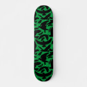 Flug der Adler schwarz.w Green BG Skateboard (Vorne)