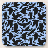 Flug der Adler schwarz.w L Blue BG Getränkeuntersetzer (Vorderseite)