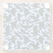 Flug der Adler schwarz.w L Blue BG Glasuntersetzer (Rückseite)